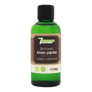 Βιολογικό έλαιο jojoba 100ml σε πράσινο γυάλινο μπουκάλι, ισορροπία επιδερμίδας